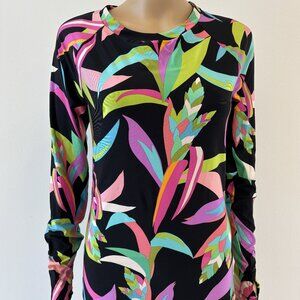 Trina Turk Multicolor Abstract Long Sleeve Top